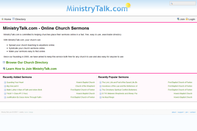 MinistryTalk.com Screenshot